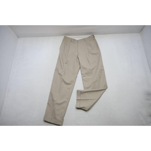 Haggar Dress Pants Classic Fit Performance Flex Beige Mens Size 32 x 30 NWT - Picture 2 of 8